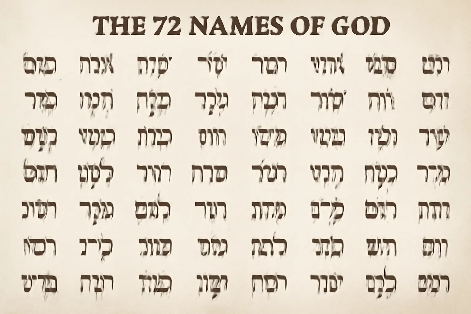 los 72 nombres de dios